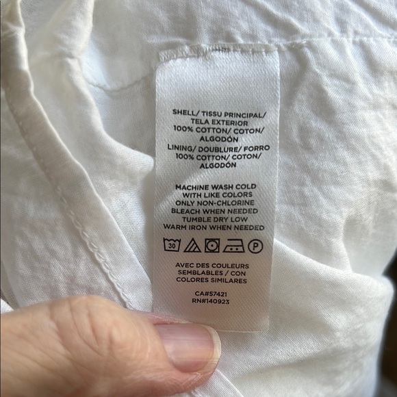 NWT Loft White Eyelet Halter Peplum Ruffle Tank - Picture 7 of 9